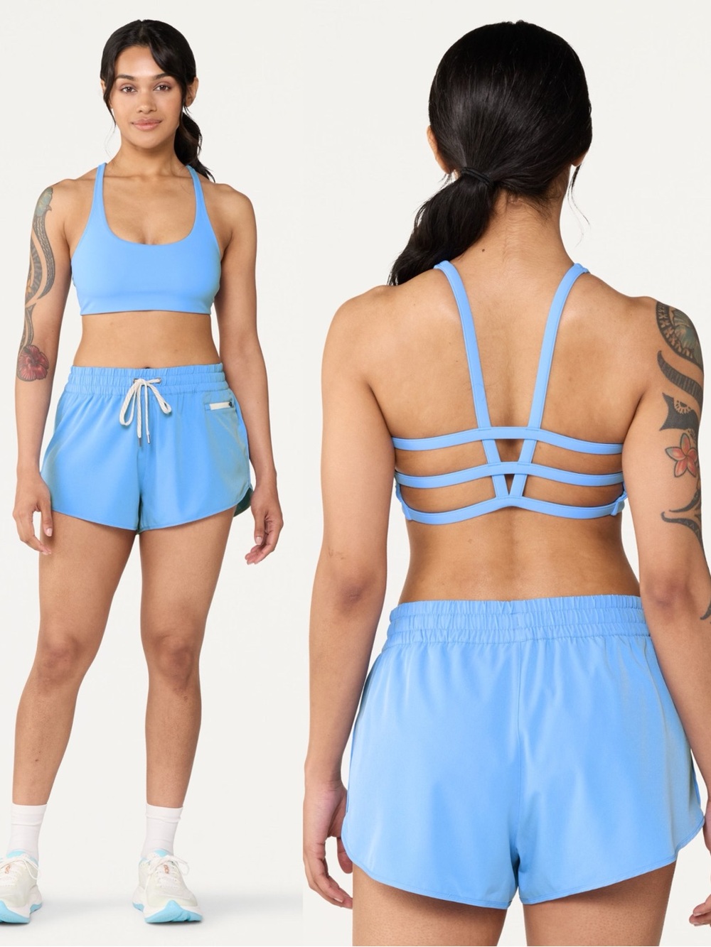 Vuori Blue Crisscross Yosemite Sports Bra